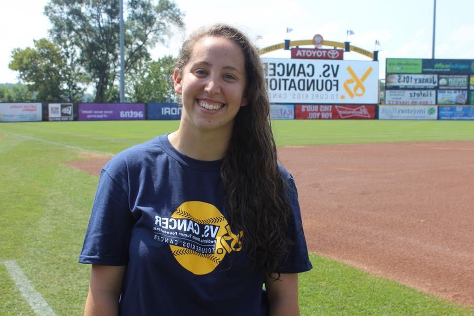 HFU alum Casey Borish standing on a minor league baseball field